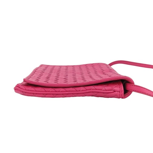 BOTTEGA VENETA Pink Leather Intrecciato Shoulder Bag - Picture 5 of 15